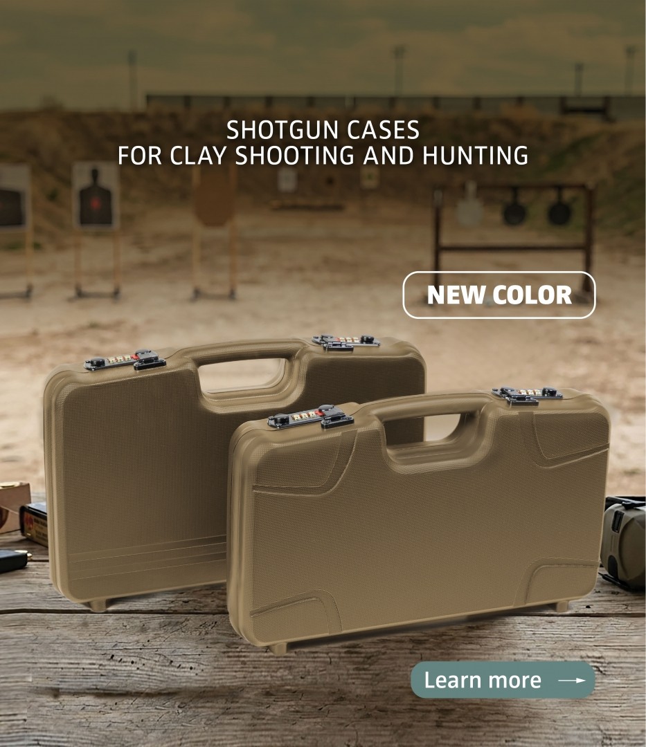 Shotgun cases for clay shooting and hunting - sand color